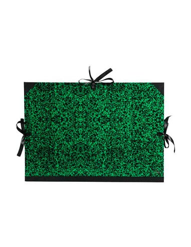 Carpeta Dibujo Canson Classic 52X72 Cm Con Lazos Marmol Verde