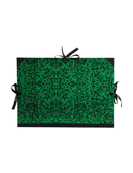 Carpeta Dibujo Canson Classic 52X72 Cm Con Lazos Marmol Verde