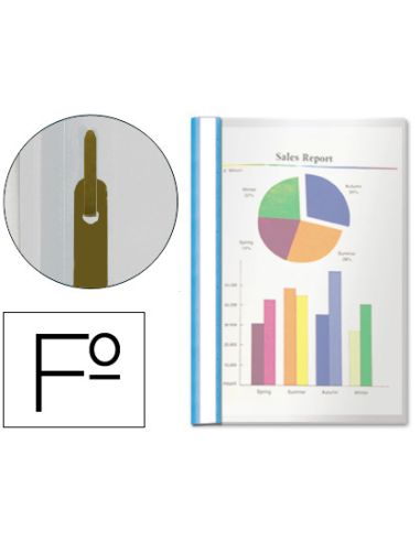 Carpeta Dossier Fastener Plastico Esselte Folio Azul