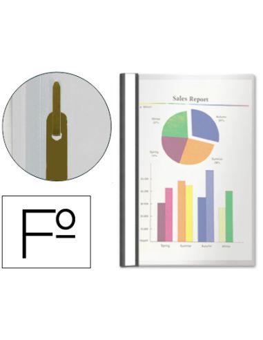 Carpeta Dossier Fastener Plastico Esselte Folio Negra