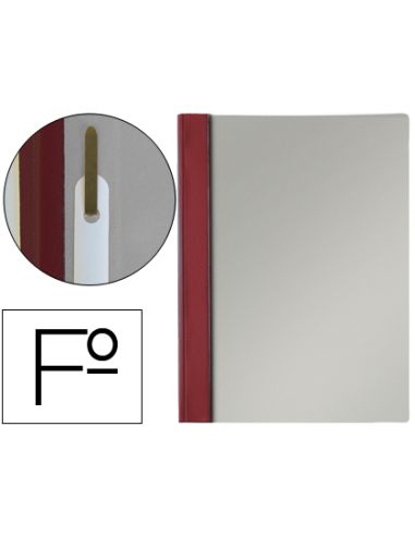 Carpeta Dossier Fastener Pvc Esselte Folio Burdeos