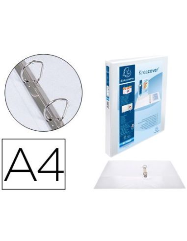 Carpeta Exacompta Canguro 2 Anillas 30 Mm Din A4+ Carton Forrado Polipropileno Personalizable 3 Bolsillos|Libreriasalesiana
