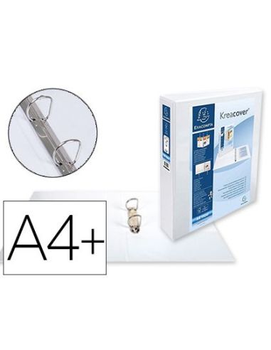 Carpeta Exacompta Canguro 2 Anillas 40 Mm Din A4+ Carton Forrado Polipropileno Personalizable 3 Bolsillos|Libreriasalesiana
