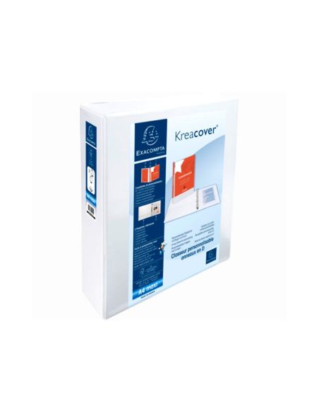 Carpeta Exacompta Canguro 2 Anillas 60 Mm Din A4+ Carton Forrado Polipropileno Personalizable 3 Bolsillos|Libreriasalesiana