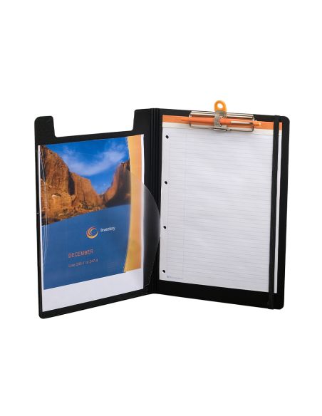 Carpeta Exacompta Exactive Con Tapa Polipropileno Negro Con Pinza Y Portaboligrafo Din A4