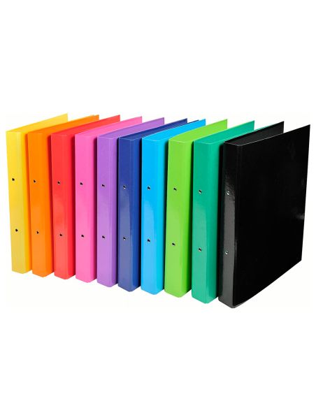 Carpeta Exacompta Iderama 2 Anillas 30 Mm Din A4 Carton Forrado Pvc Colores Surtidos