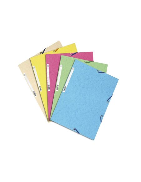 Carpeta Goma Exacompta Din A4 3 Solapas Cartulina Ilustrada Colores Pastel Surtidos