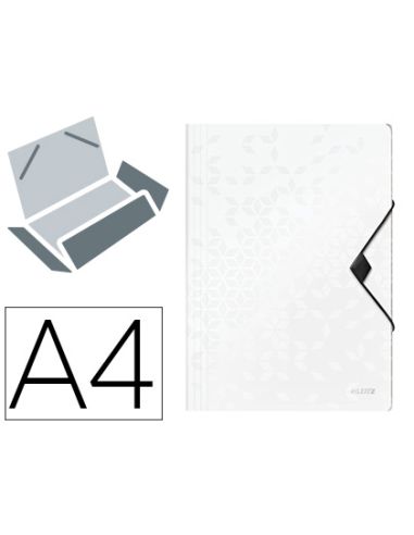 Carpeta Leitz Wow Gomas Solapas Polipropileno Din A4 Color Blanco|Libreriasalesiana