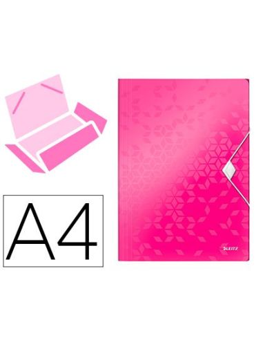 Carpeta Leitz Wow Gomas Solapas Polipropileno Din A4 Color Fucsia|Libreriasalesiana