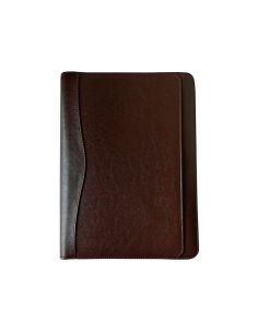 Carpeta Portafolios Q-Connect Cremallera 4 Anillas 20 Mm Concalculadora Con Bolsa Para Movil Color Marron 260X355 Mm 2