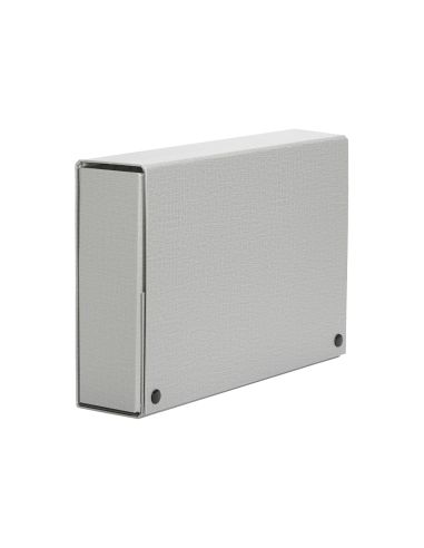 Carpeta Proyectos Pardo Folio Lomo 120 Mm Carton Forrado Gris Con Broche