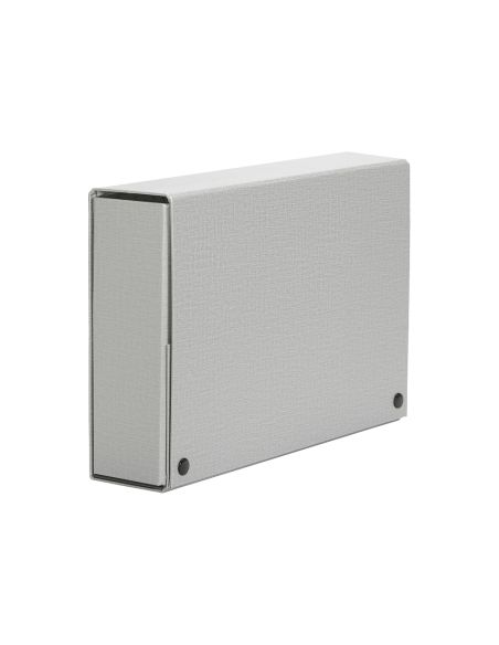 Carpeta Proyectos Pardo Folio Lomo 120 Mm Carton Forrado Gris Con Broche