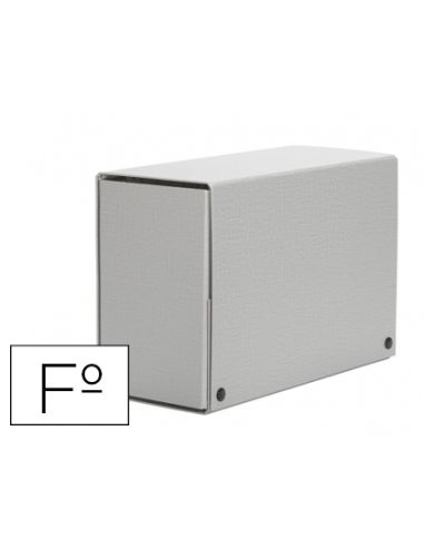 Carpeta Proyectos Pardo Folio Lomo 150 Mm Carton Forrado Gris Con Broche
