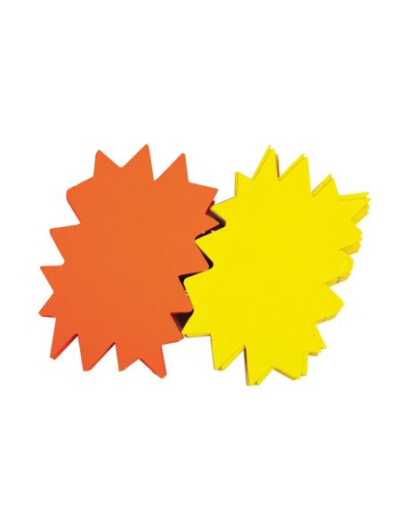 Etiqueta Apli Marcaprecios Amarillo/Naranja Fluorescente 160X120 Mm Cartulina 450 Gr Pack De 50 Unidades