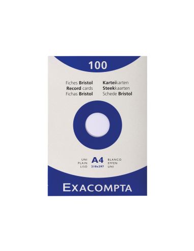 Cartulina Exacompta Din A4 Blanca 205 Gr Paquete De 100 Unidades