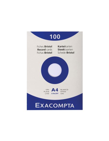 Cartulina Exacompta Din A4 Blanca 205 Gr Paquete De 100 Unidades