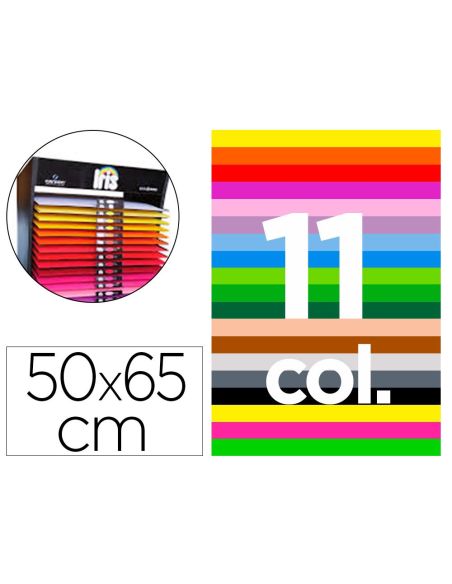 Cartulina Guarro 50X65 Cm Contenido "D" 25 Hojas X 11 Colores 185 Gr|Libreriasalesiana