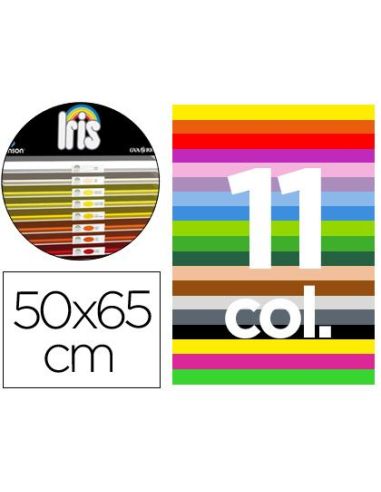 Cartulina Guarro 50X65 Conteni Do "C" 25 Hojas X 5 Colores + 25 Hojas X 4 Colores Fluo + 25Hojas X 2 Colores Metal 185G|Libreriasalesiana