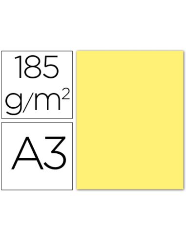 Cartulina Guarro Din A3 Amarillo 185 Gr Paquete 50 Hojas