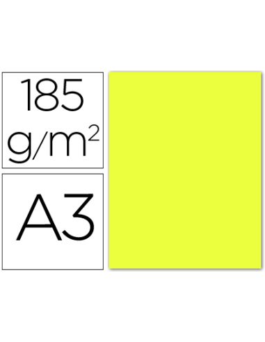 Cartulina Guarro Din A3 Amarillo Limon 185 Gr Paquete 50 Hojas