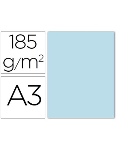 Cartulina Guarro Din A3 Azul Cielo 185 Gr Paquete 50 Hojas