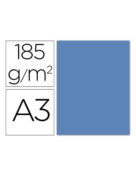 Cartulina Guarro Din A3 Azul Maldiva 185 Gr Paquete 50 Hojas