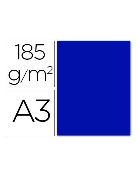 Cartulina Guarro Din A3 Azul Ultramar 185 Gr Paquete 50 Hojas