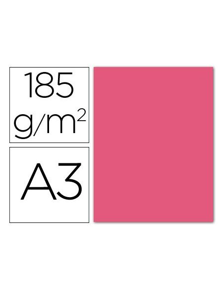 Cartulina Guarro Din A3 Fucsia 185 Gr Paquete 50 Hojas