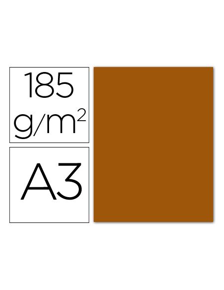 Cartulina Guarro Din A3 Marron Chocolate 185 Gr Paquete 50 Hojas
