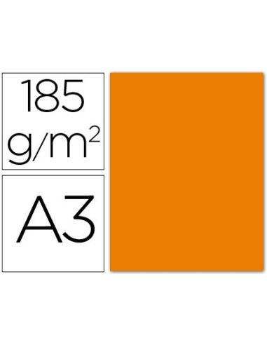 Cartulina Guarro Din A3 Naranja 185 Gr Paquete 50 Hojas