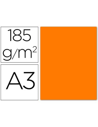 Cartulina Guarro Din A3 Naranja Fluorescente 250 Grs Paquete 50 Hojas