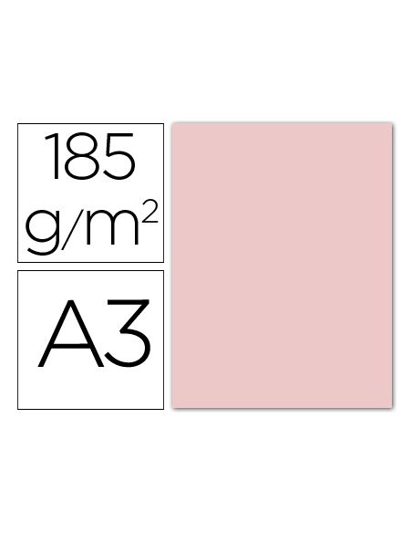 Cartulina Guarro Din A3 Rosa 185 Gr Paquete 50 Hojas