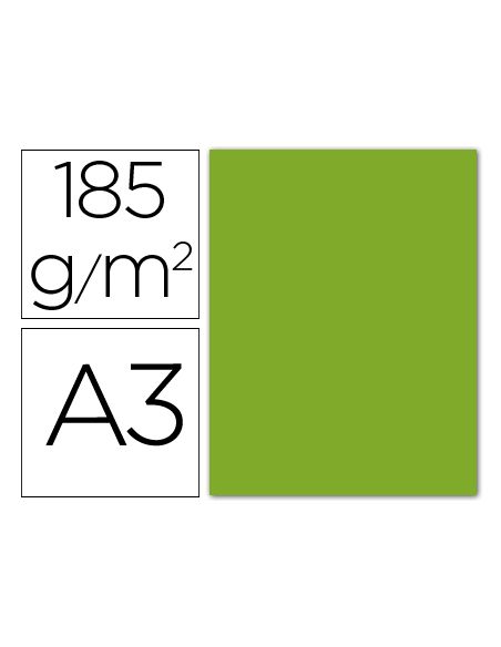 Cartulina Guarro Din A3 Verde Amazona 185 Gr Paquete 50 Hojas
