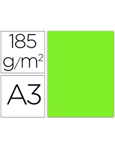 Cartulina Guarro Din A3 Verde Fluorescente 250 Gr Paquete 50 Hojas