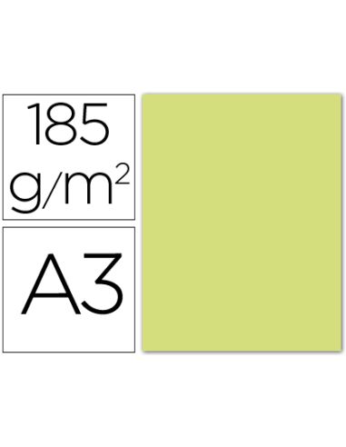 Cartulina Guarro Din A3 Verde Manzana 185 Gr Paquete 50 Hojas
