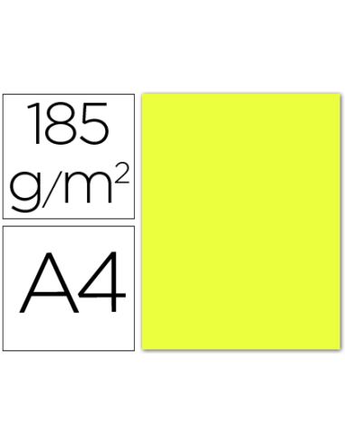 Cartulina Guarro Din A4 Amarillo Limon 185 Gr Paquete 50 Hojas