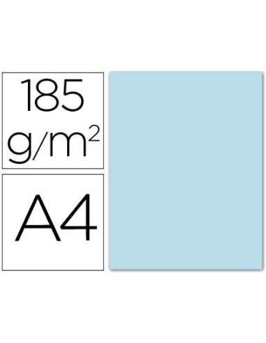 Cartulina Guarro Din A4 Azul Cielo 185 Gr Paquete 50 Hojas