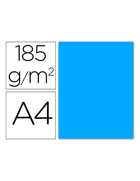 Cartulina Guarro Din A4 Azul Maldivas 185 Gr Paquete 50 Hojas