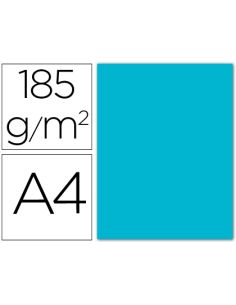 Cartulina Guarro Din A4 Azul Turquesa 185 Gr Paquete 50 Hojas