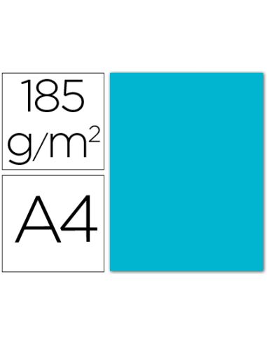 Cartulina Guarro Din A4 Azul Turquesa 185 Gr Paquete 50 Hojas
