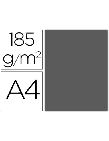 Cartulina Guarro Din A4 Gris Plomo 185 Gr Paquete 50 H