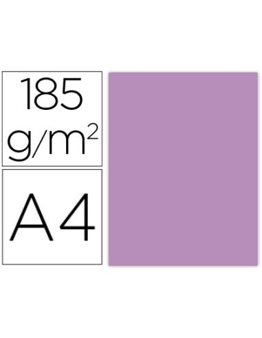Cartulina Guarro Din A4 Malva 185 Gr Paquete De 50 Hojas