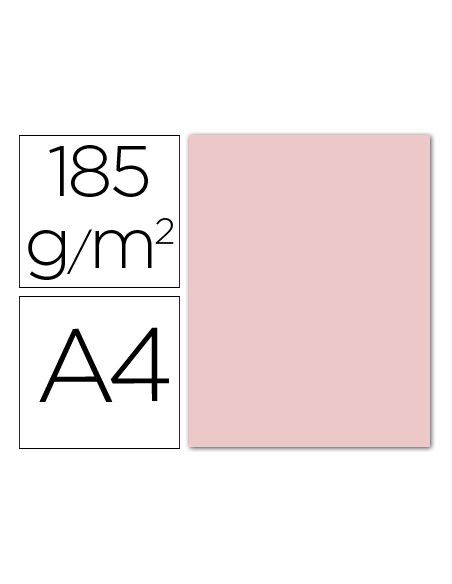 Cartulina Guarro Din A4 Rosa 185 Gr Paquete 50 Hojas
