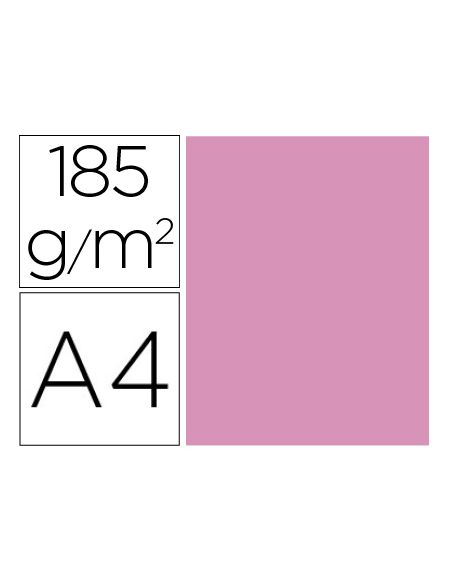 Cartulina Guarro Din A4 Rosa Chicle 185 Gr Paquete De 50 Hojas