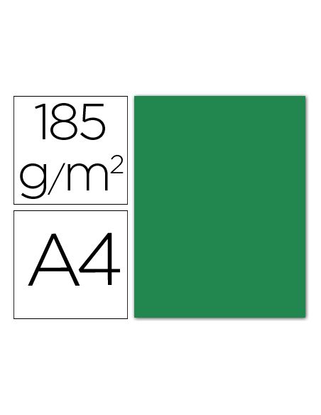 Cartulina Guarro Din A4 Verde Amazona 185 Gr Paquete 50 Hojas