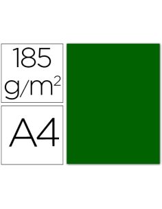 Cartulina Guarro Din A4 Verde Billar 185 Gr Paquete 50 Hojas