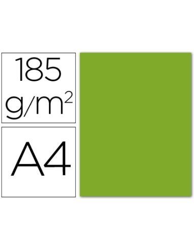 Cartulina Guarro Din A4 Verde Manzana 185 Gr Paquete 50 Hojas