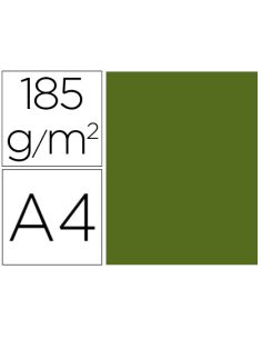Cartulina Guarro Din A4 Verde Safari 185 Gr Paquete De 50 Hojas