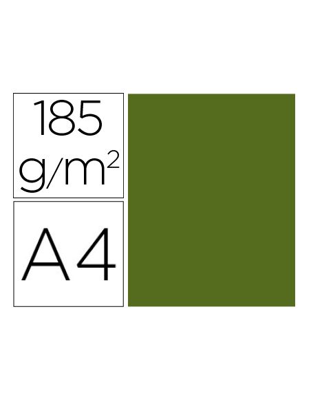 Cartulina Guarro Din A4 Verde Safari 185 Gr Paquete De 50 Hojas