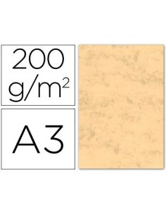 Cartulina Marmoleada Din A3 200 Gr Ocre Paquete De 100 Hojas